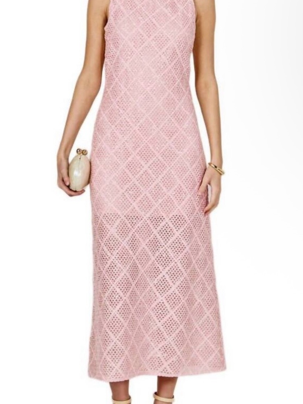 Endless Rose Pink Textured Maxi Sheath Dress